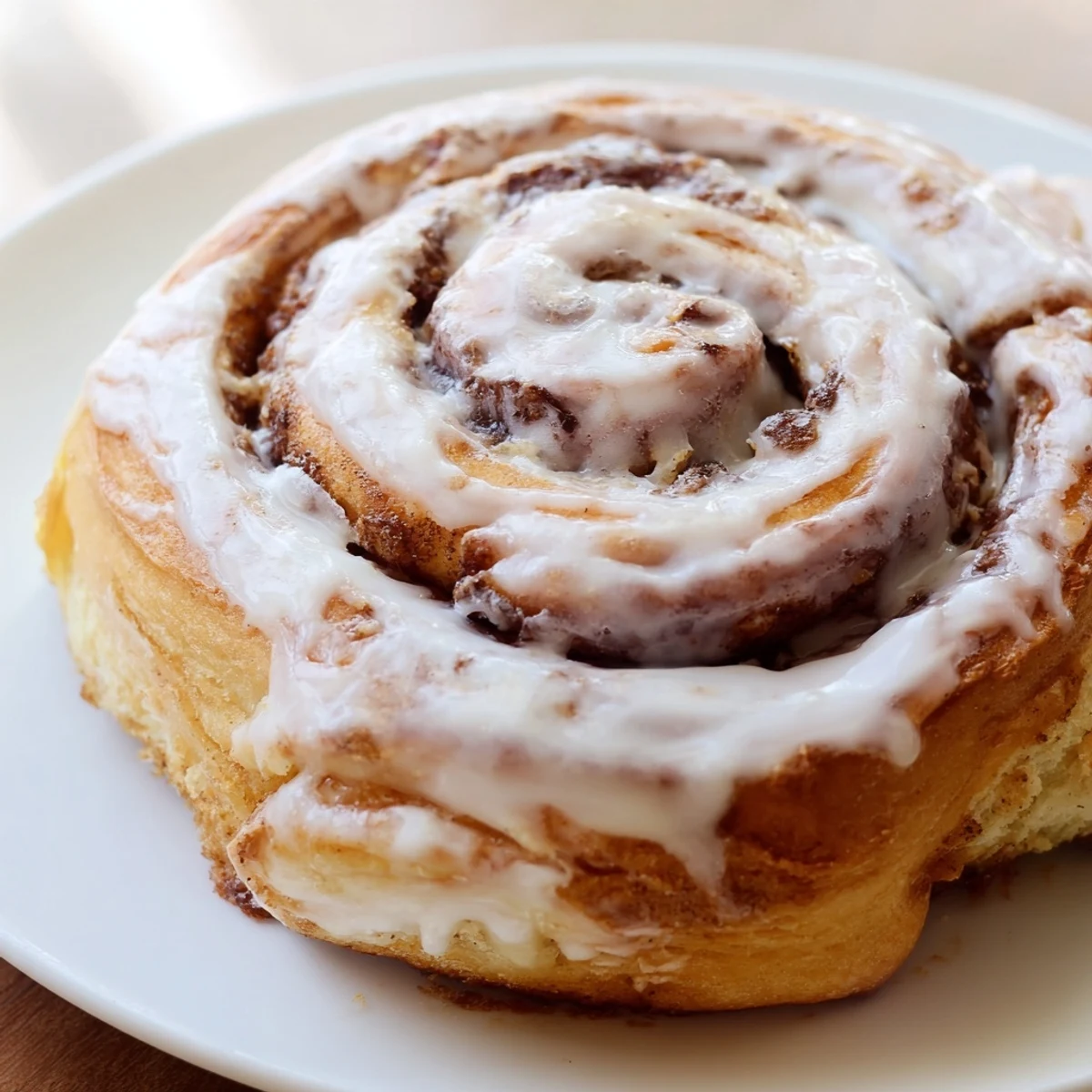 Homemade Cinnamon Rolls, golden brown and swirled with cinnamon sugar, rest in a baking dish ready to serve.