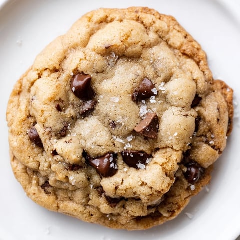 Freshly baked Chocolate Chip Cookies on a cooling rack with golden edges and melty semi-sweet chocolate chips.