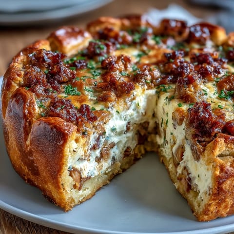 Italian Easter Pie with Ricotta and Salami, golden pastry crust with creamy cheese and salami filling, baked to perfection for a savory holiday centerpiece.