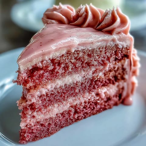 Elegant pink Bridal Shower Rosé Velvet Cake glistens with sweet, shimmering gold drip.