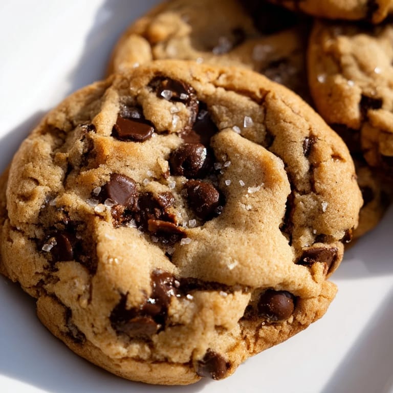 Warm Chocolate Chip Cookies stacked on a white plate next to a glass of cold milk for dipping.