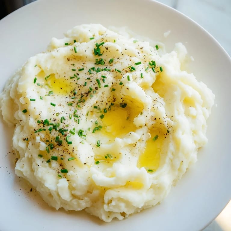 Comforting homemade mashed potatoes served hot with a wooden spoon, ready to accompany a roast dinner.