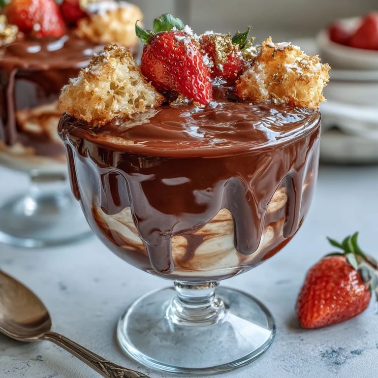 Middle Eastern Dubai Chocolate Strawberry Cups with Kataifi and Pistachio Cream, topped with fresh strawberries, chopped pistachios, and a touch of edible gold leaf.