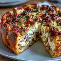 Italian Easter Pie with Ricotta and Salami, golden pastry crust with creamy cheese and salami filling, baked to perfection for a savory holiday centerpiece.