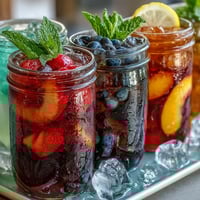 Vibrant lemonade bar with DIY flavor syrups, perfect for parties and gatherings.